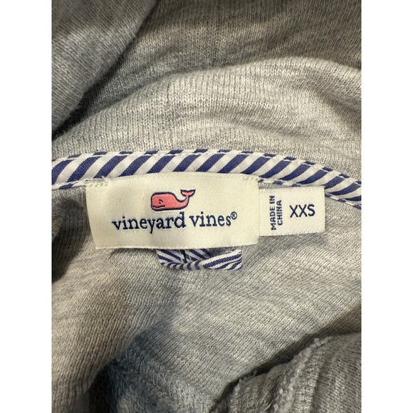 Vineyard Vines Women's Gray Cowl Neck Pullover Sweatshirt XXS Whale Logo - Picture 4 of 4
